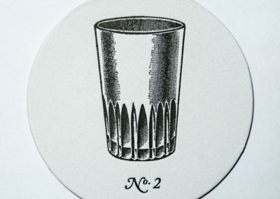 Posavasos Boliche de barrio Tintanegra Letterpress 2