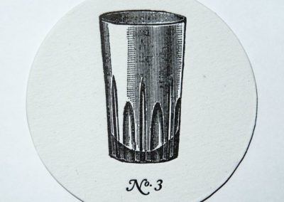 Posavasos Boliche de barrio Tintanegra Letterpress 3