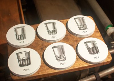 Posavasos Boliche de barrio Tintanegra Letterpress 7