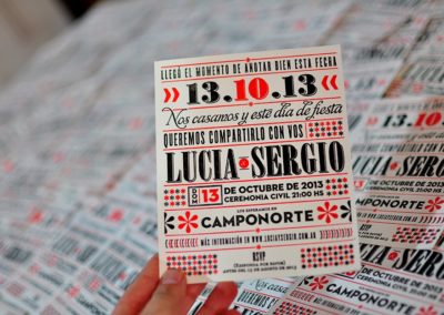 Tarjetas para Lucia y Sergio